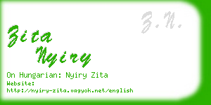 zita nyiry business card